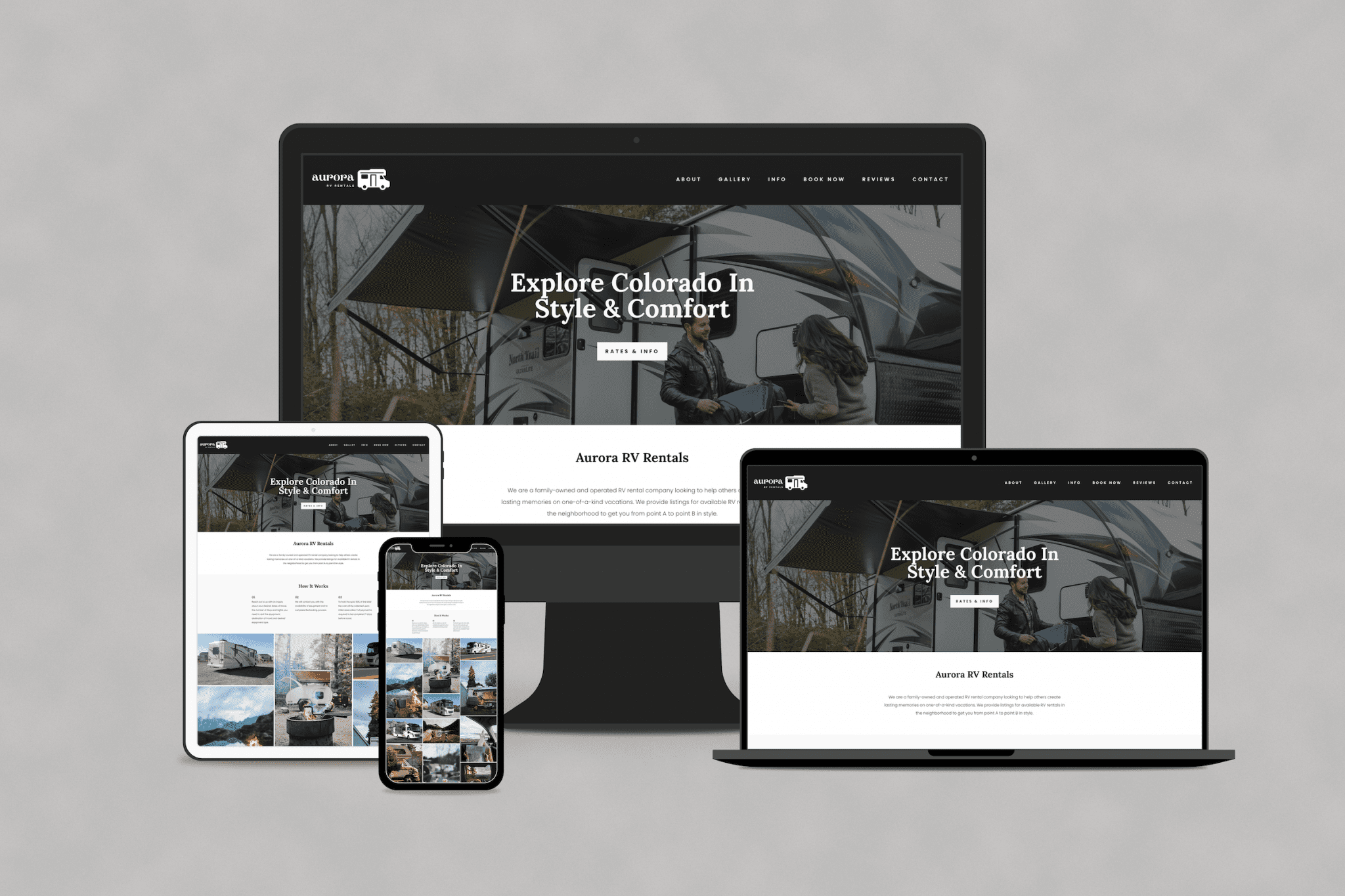 Custom Website Design For Aurora RV Rentals In Colorado