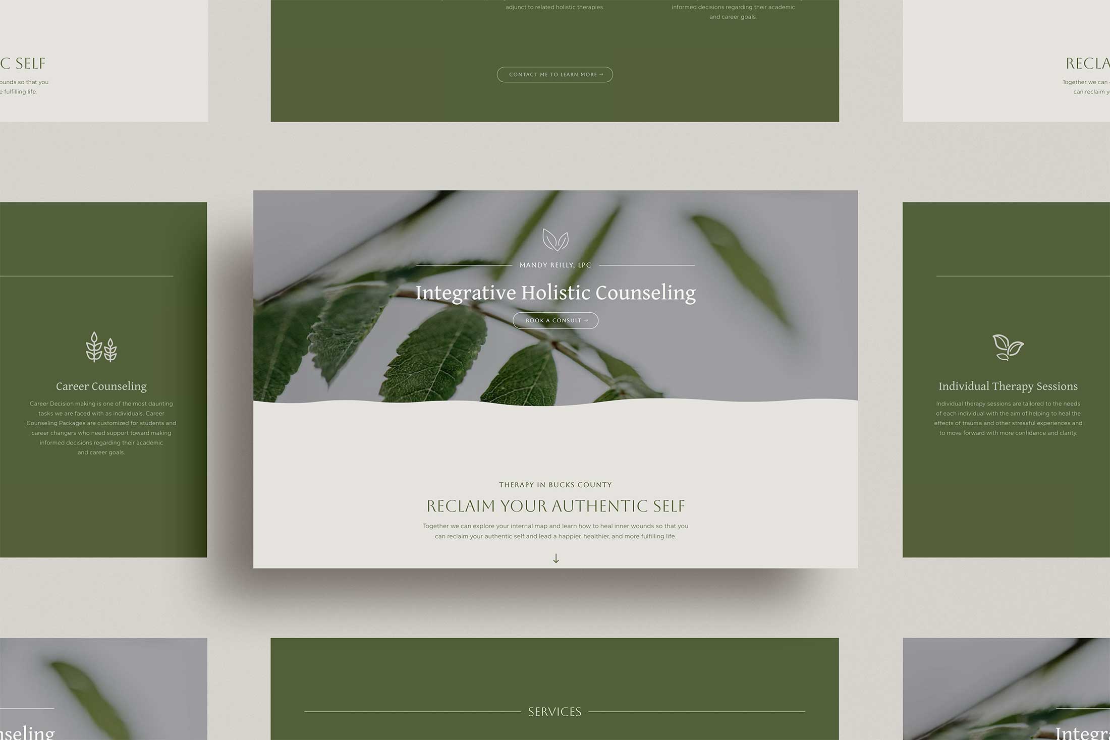 Mandy Reilly Therapy Website Design