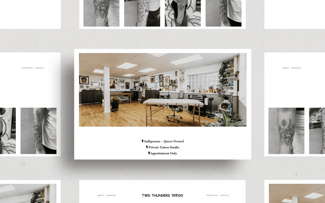Two Thunders Tattoo Shop Website Design