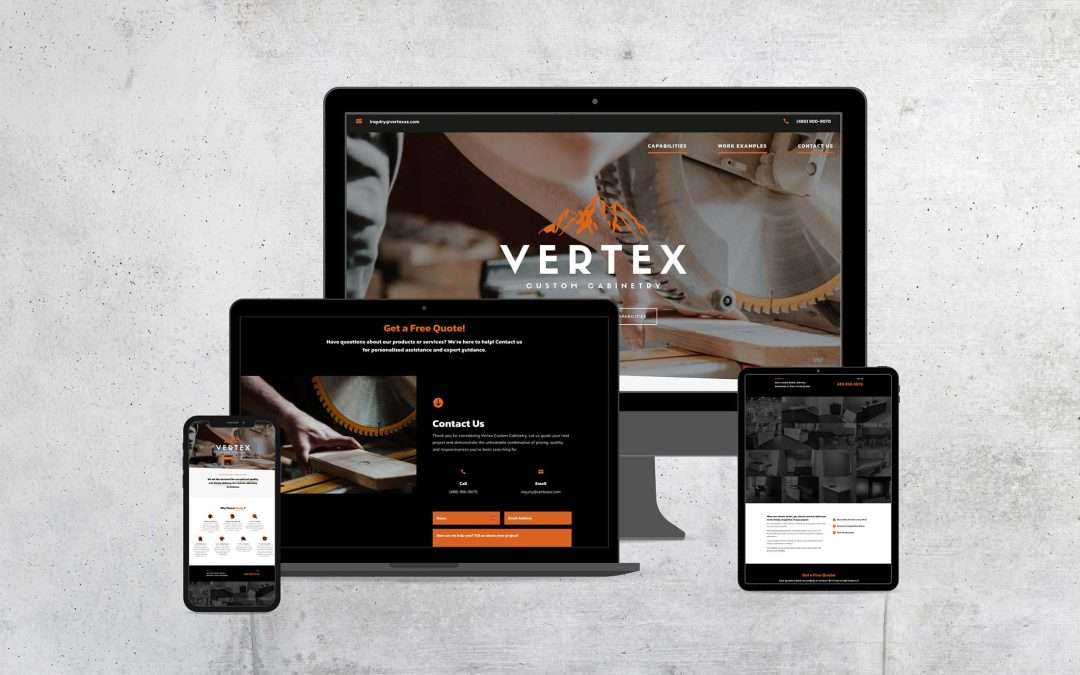 Vertex Custom Cabinetry Website Design